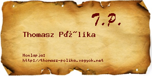 Thomasz Pólika névjegykártya